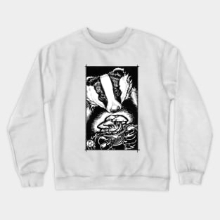 A Badger and His Mushrooms Crewneck Sweatshirt